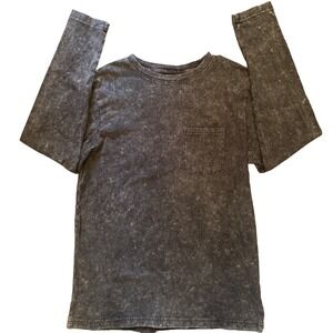 Original Use Gray Mineral Wash Long Sleeve T-Shirt Pocket -‎ Size S